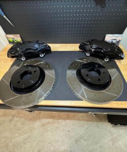 S550 FRONT 4 Piston Calipers w/ PowerStop z26 rotors & pads For Sale